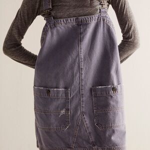 NWOT We The Free Denim Overall Mini Large color is Little Darlin